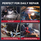 200A 4-in-1 MIG Welder | Synergic MIG/Flux Core/Stick/Lift TIG | Dual Voltage 110V/220V Portable Welding Machine with LCD