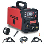 160A 3-in-1 Beginner MIG Welder | Gasless Flux Core, Lift TIG, Stick | 110V Portable Welder with Synergic Control & LED Display