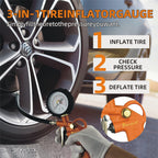 5 Pc Air Tool Kit Tire Inflator Spray Gun Air Duster Wash Gun Recoil Hose