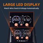 200A 4-in-1 MIG Welder | Synergic Gas/Gasless MIG, Stick, Lift TIG | IGBT Inverter, Dual Voltage 110V/220V, LCD Display