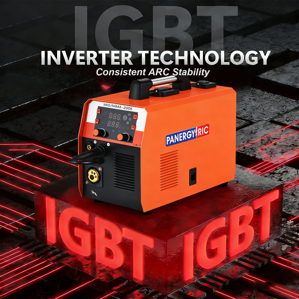 200A 4-in-1 Synergic MIG/TIG/Stick Welder, Dual Voltage 110V/220V Portable Welding Machine for Steel, Stainless, Flux Core