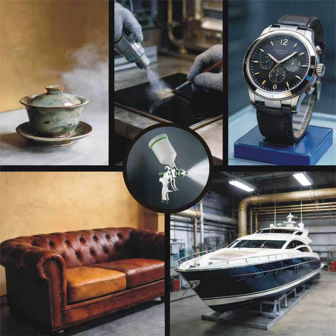 PANERGYRIC Professional HVLP Gravity Feed Air Spray Gun Kit | 3 Nozzle Set (1.7/2.0/2.5mm) & 600cc Cup | for Automotive, Furniture & Industrial Painting