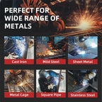 160A 3-in-1 Beginner MIG Welder | Gasless Flux Core, Lift TIG, Stick | 110V Portable Welder with Synergic Control & LED Display