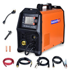 300A DiPulse MIG Welder | 5-in-1 Aluminum Welder with Pulse MIG, Gas/Flux Core, Lift TIG, Stick | Dual Voltage 110V/220V, LCD Display