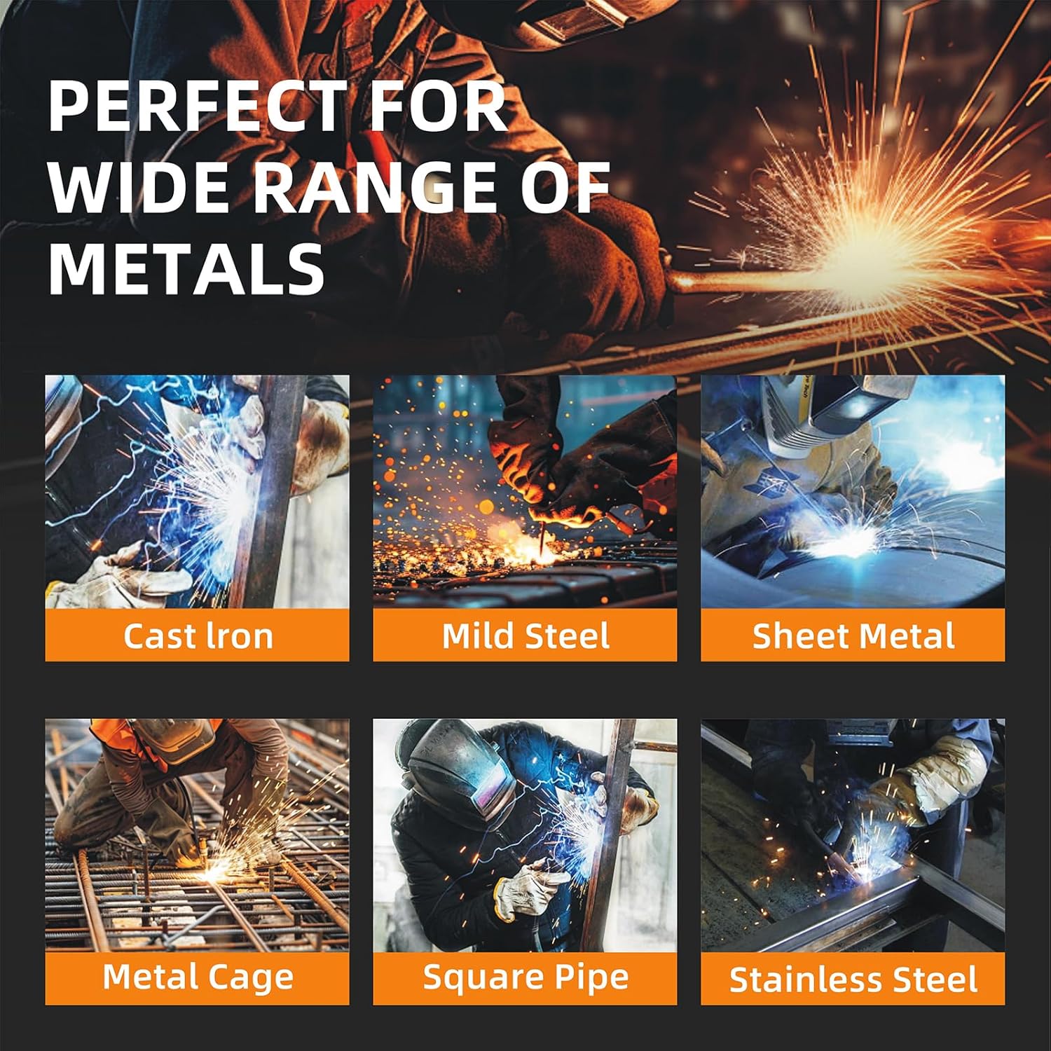 160A 3-in-1 Beginner MIG Welder | Gasless Flux Core, Stick, Lift TIG | Ready-to-Weld Kit with Wire, Dual Voltage 110V/220V, LED Display